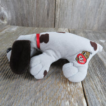 Load image into Gallery viewer, Vintage Spotted Pound Puppy Plush Grey Brown Long Ears Gray Stuffed Animal Mini Small - At Grandma&#39;s Table