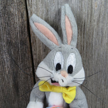 Load image into Gallery viewer, Vintage Bugs Bunny Bean Bag Plush Easter Egg Bow Tie Looney Tunes  Beanie Warner Brothers Store Stuffed Animal 1998 - At Grandma&#39;s Table