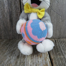 Load image into Gallery viewer, Vintage Bugs Bunny Bean Bag Plush Easter Egg Bow Tie Looney Tunes  Beanie Warner Brothers Store Stuffed Animal 1998 - At Grandma&#39;s Table