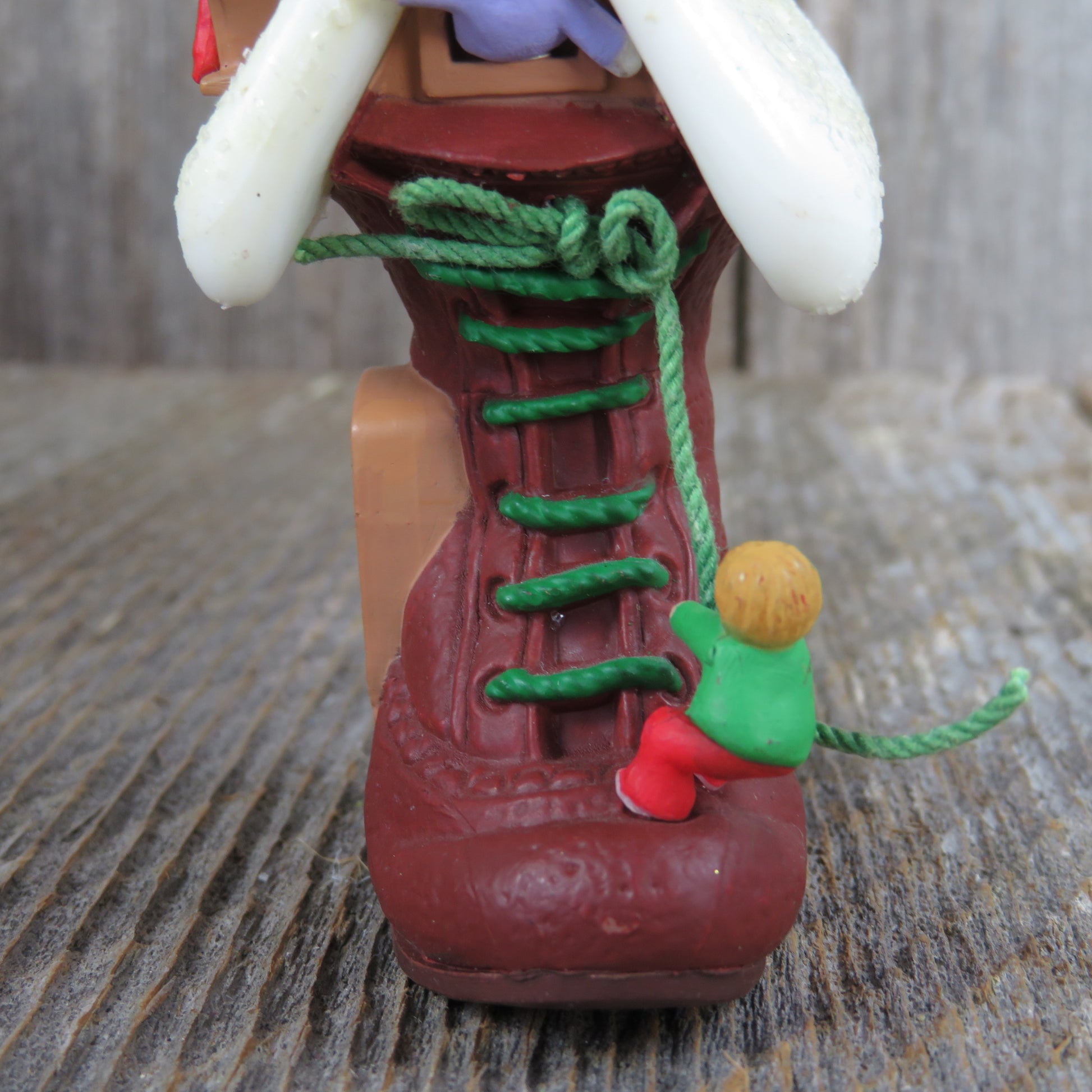Vintage Boot Shoe Ornament Old Woman Who Lived in a Shoe Hallmark Christmas 1985 Nursery Rhyme Ornament - At Grandma's Table