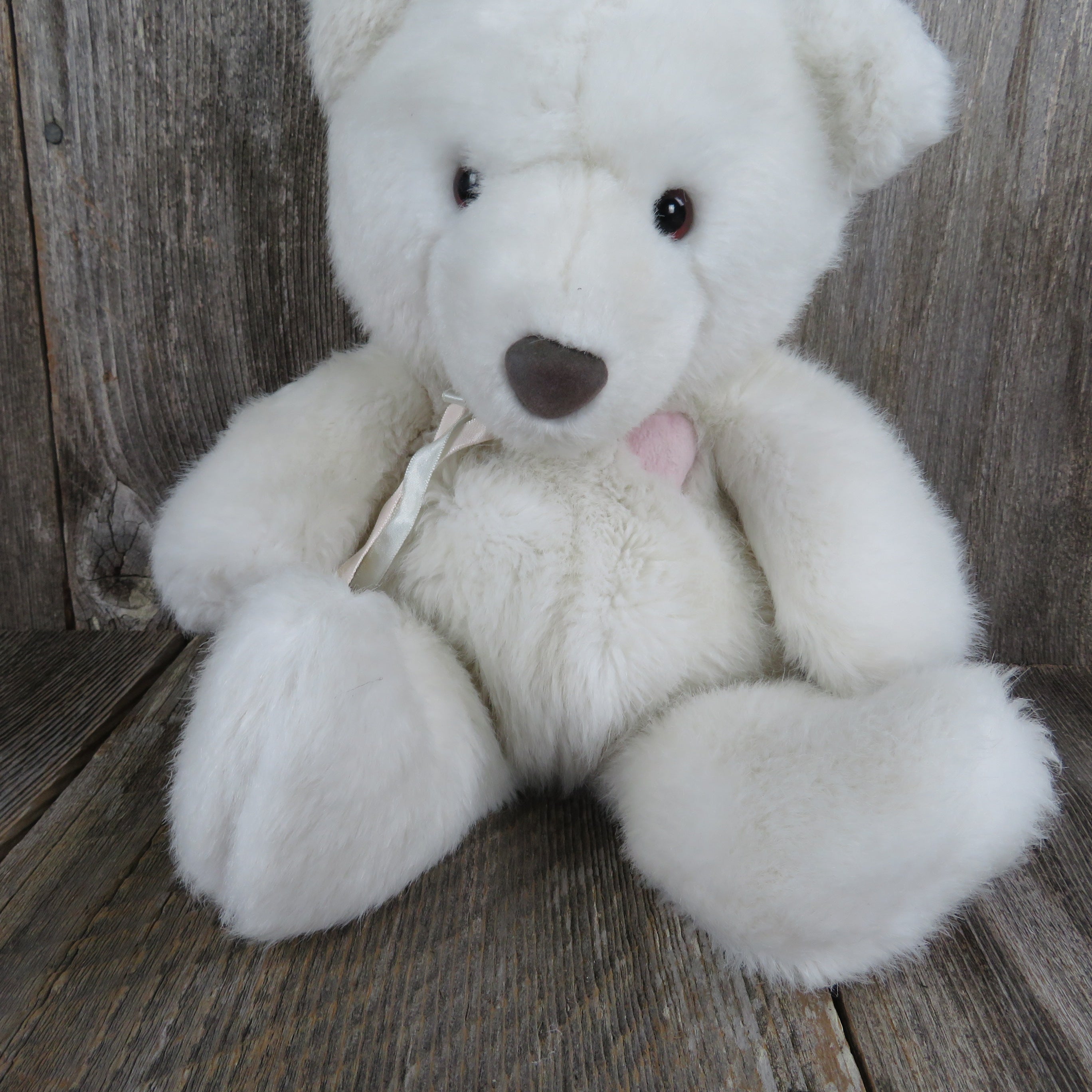 Vintage white 2024 teddy bear