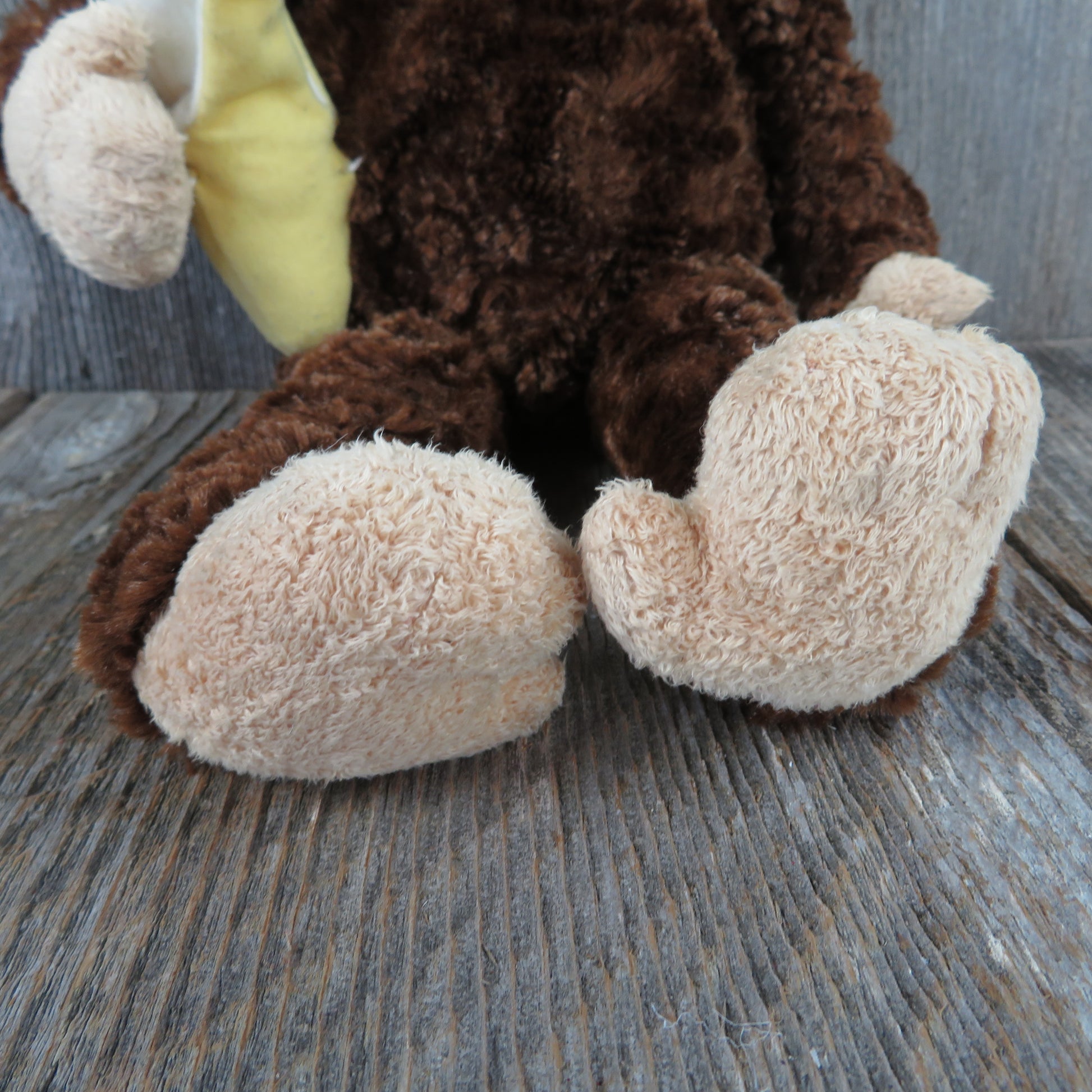 Monkey with Banana Plush Mambo Gund Chimpanzee Stuffed Animal Brown Yellow - At Grandma's Table