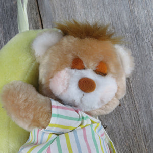 Vintage Teddy Bear on Moon Plush Dakin Morgan Beddy Bear Night Cap Sleepy Stuffed Animal Sleepytime Bear 1983 - At Grandma's Table
