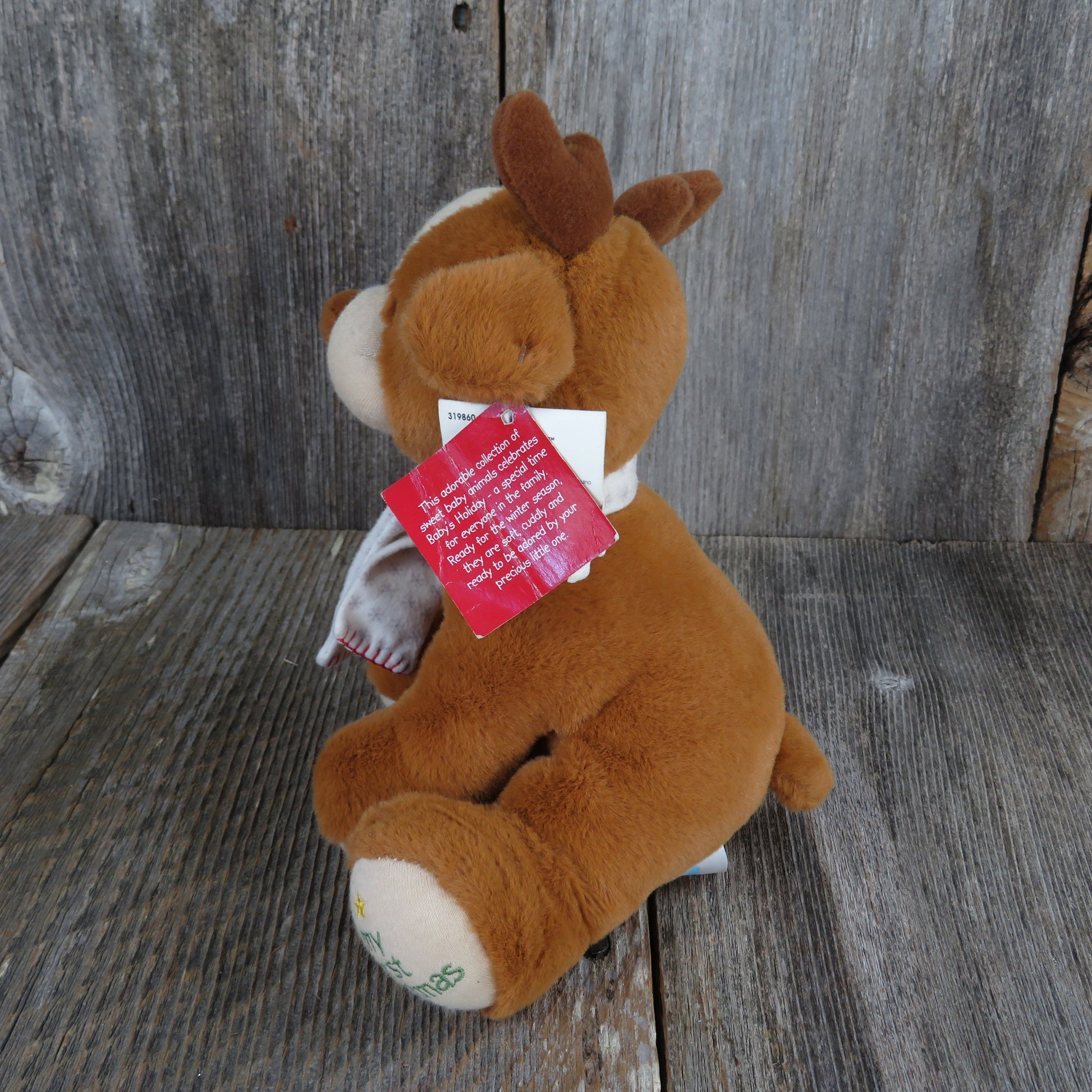 Deer Plush Baby Gund My First Christmas Stuffed Animal Antlers Whimsy Wishes UK - At Grandma's Table