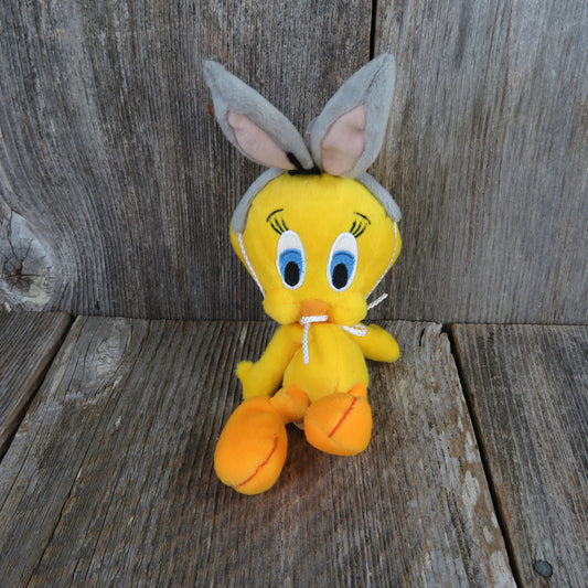 Vintage Tweety Bird Bean Bag Plush Bunny Ears Looney Tunes  Beanie Warner Brothers Store Stuffed Animal 1998 - At Grandma's Table