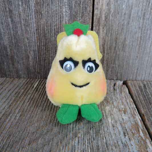 Vintage Pear Ornament Plush Christmas Yumkins Del Monte Fruit and Vegetables 1991 Yellow - At Grandma's Table