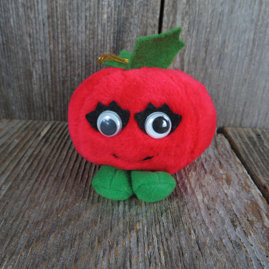 Vintage Tomato Ornament Plush Christmas Yumkins Del Monte Fruit and Vegetables 1991 Red - At Grandma's Table