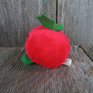 Vintage Tomato Ornament Plush Christmas Yumkins Del Monte Fruit and Vegetables 1991 Red - At Grandma's Table