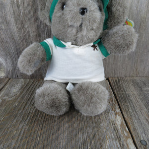 Vintage Koala Bear Plush Ace Green Visor Hat White Polo Shirt Snuggables Graphics International 1983 Korea Stuffed Animal - At Grandma's Table