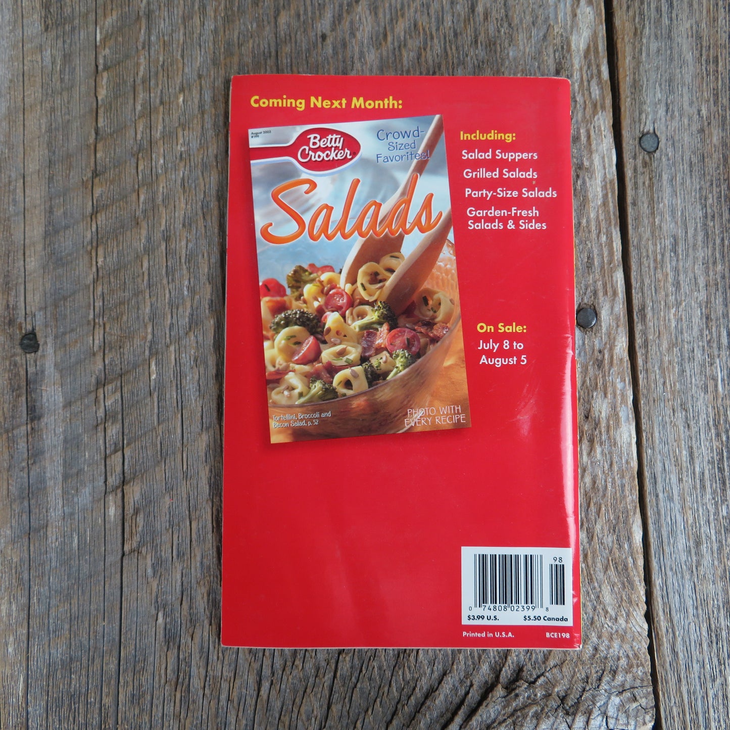 Simple Meals Betty Crocker Cookbook Pamphlet Grocery Store Booklet July 2003 #198
