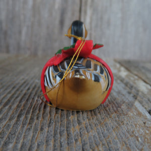 Vintage Duck Ornament Fulvous Whistling Red Bow Bird Christmas Yellow Decoy Hong Kong - At Grandma's Table