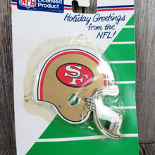 Load image into Gallery viewer, Vintage San Francisco 49ers Football Helmet Ornament Wood Kurt Adler Christmas NFL Officially Licensed Taiwan - At Grandma&#39;s Table
