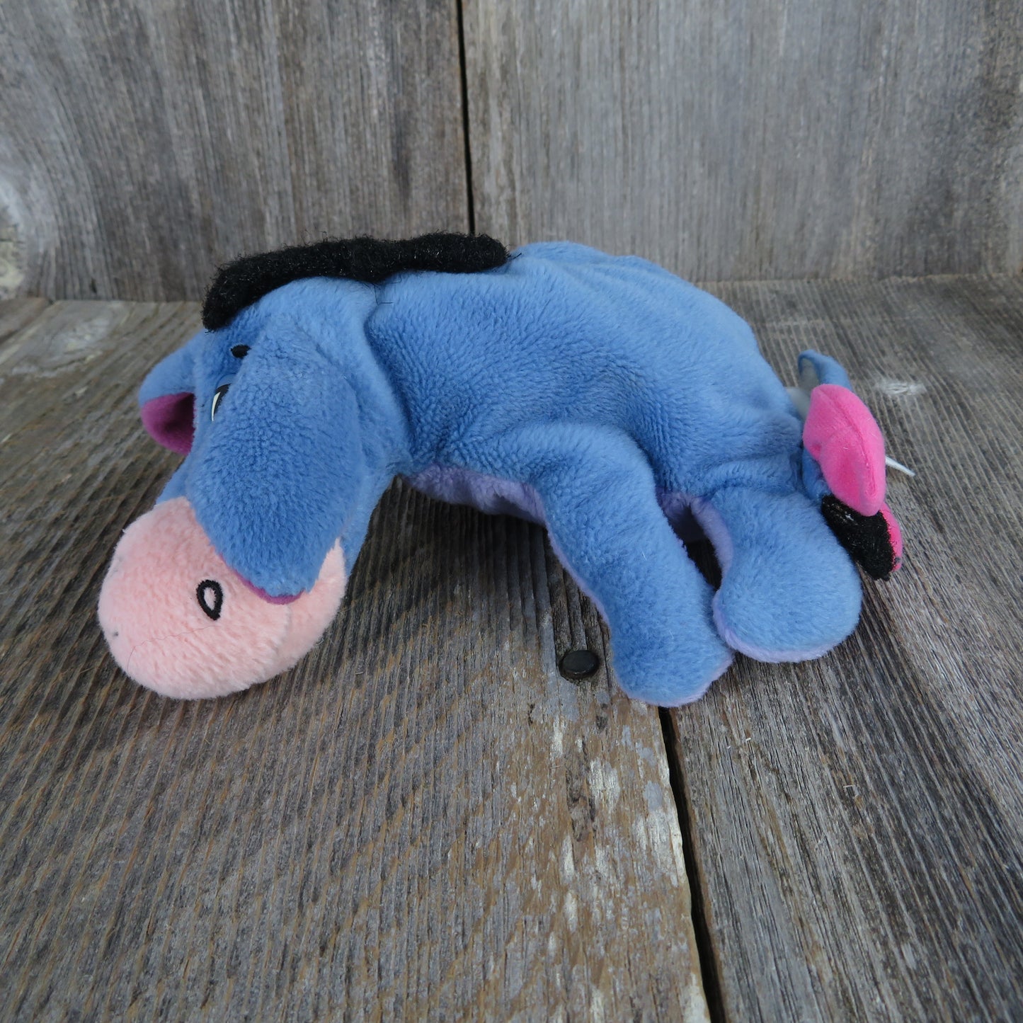 Eeyore Winnie the Pooh Donkey Plush Stuffed Animal Bean Bag Mattel Purple - At Grandma's Table