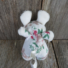 Load image into Gallery viewer, Mouse Plush White Mice Stuffed Animal Flowers Floral Print Body Bunny Rabbit Pink - At Grandma&#39;s Table
