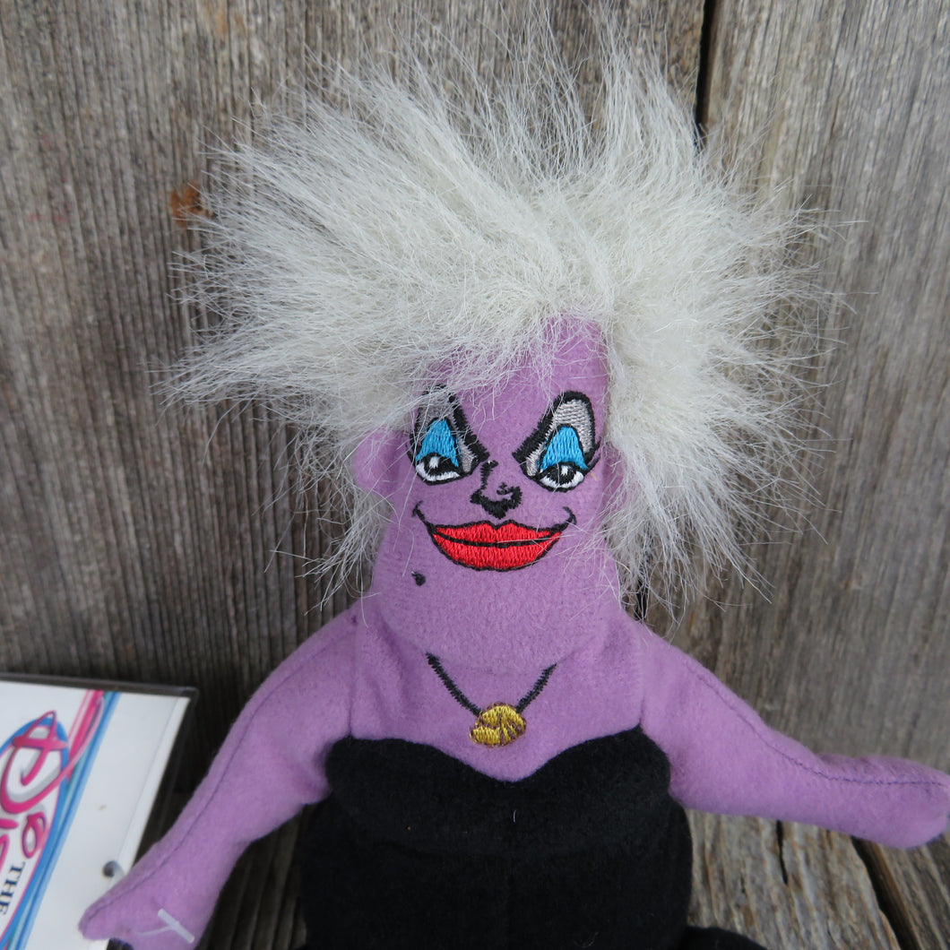 Vintage Ursula Sea Witch Plush Bean Bag Little Mermaid Disney Store Purple Beanie Stuffed Animal 1990s - At Grandma's Table