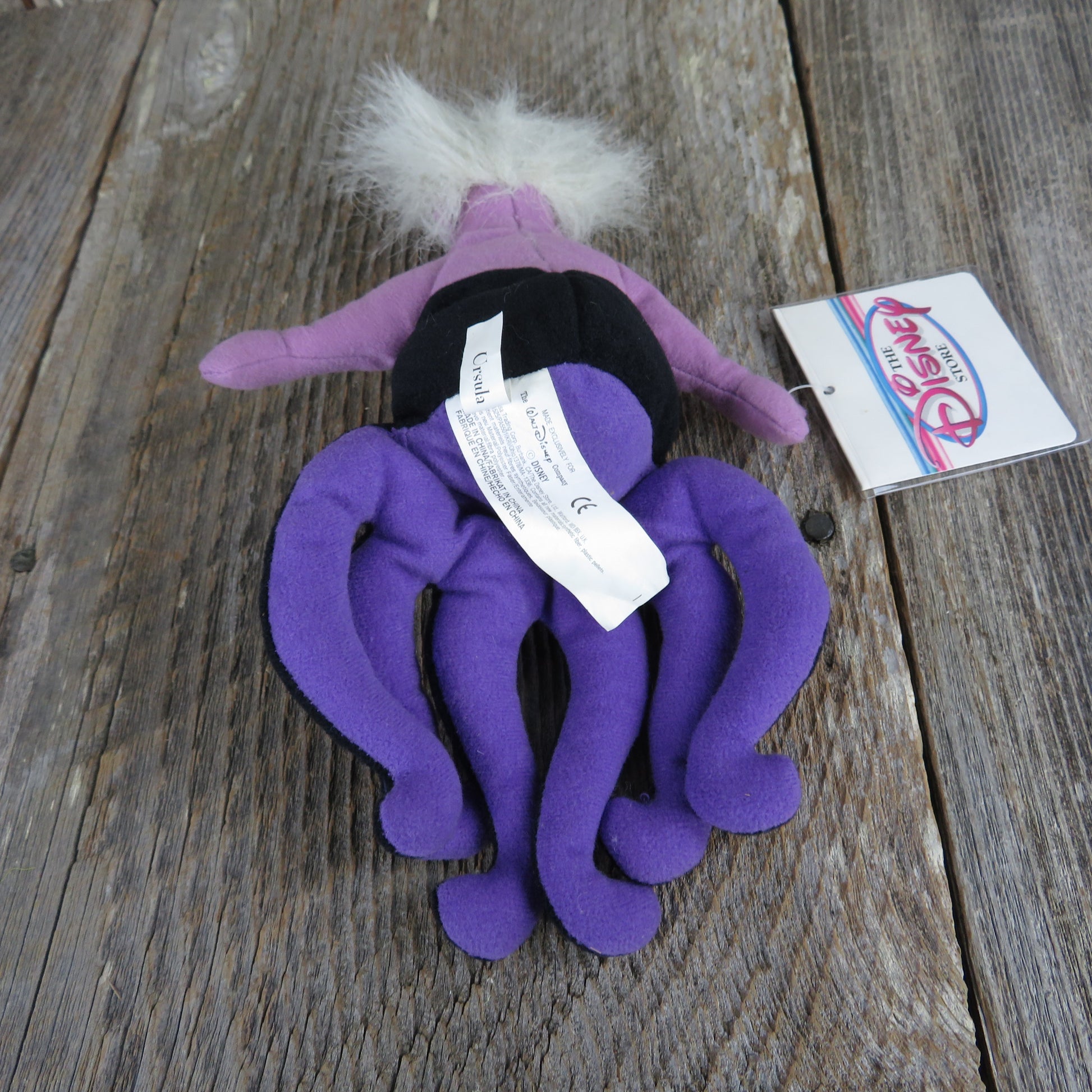 Vintage Ursula Sea Witch Plush Bean Bag Little Mermaid Disney Store Purple Beanie Stuffed Animal 1990s - At Grandma's Table