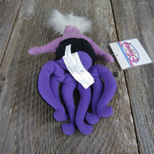 Load image into Gallery viewer, Vintage Ursula Sea Witch Plush Bean Bag Little Mermaid Disney Store Purple Beanie Stuffed Animal 1990s - At Grandma&#39;s Table