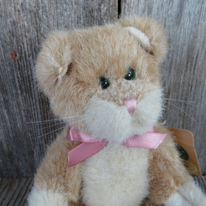 Vintage Cat Kitty Plush Jointed Kitten Stuffed Animal Boyds 1999 Brown Beige Orange Collection - At Grandma's Table