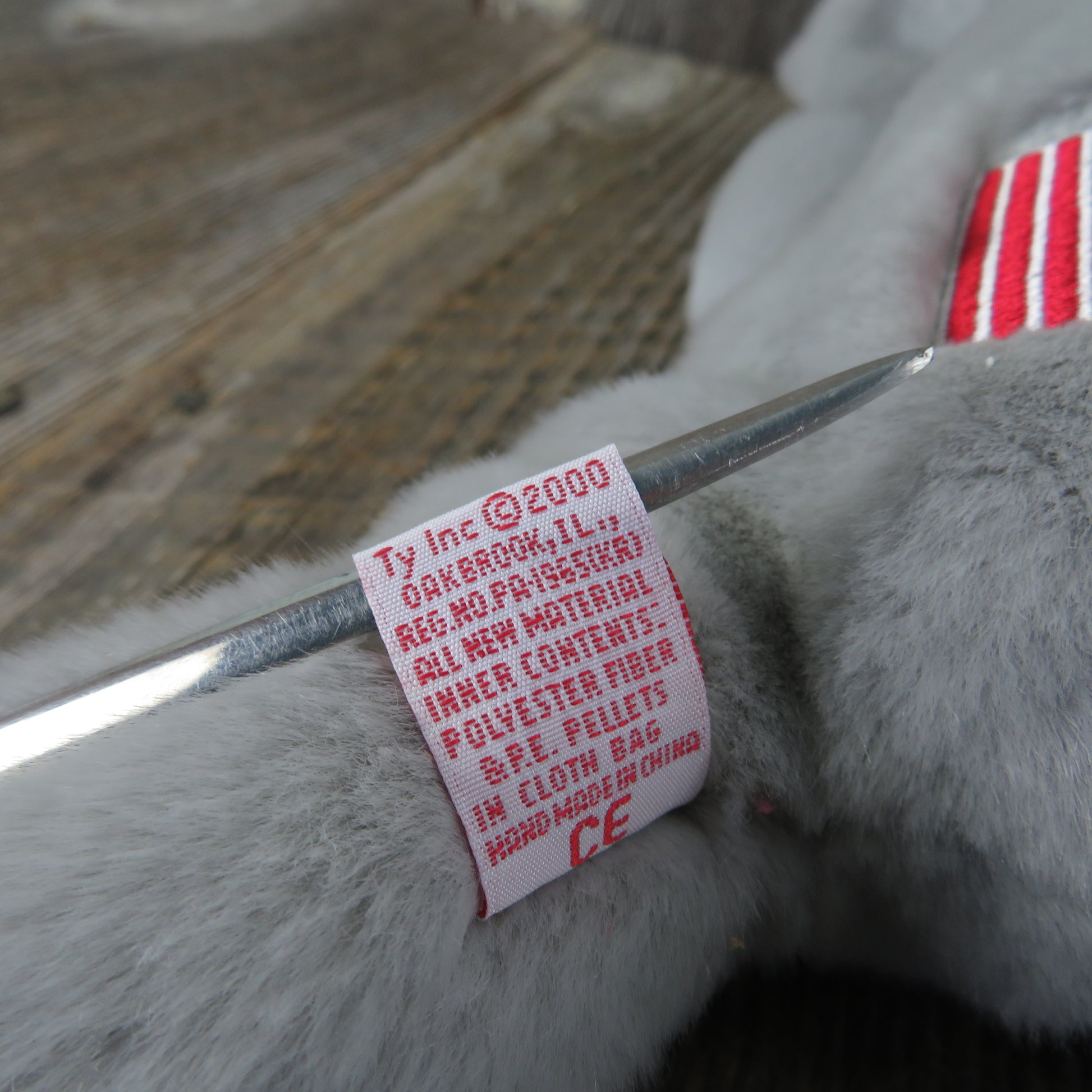 Vintage Elephant Plush Beanie Buddies Righty Ty Flag Buddy Tags Grey Soft Republican Election - At Grandma's Table