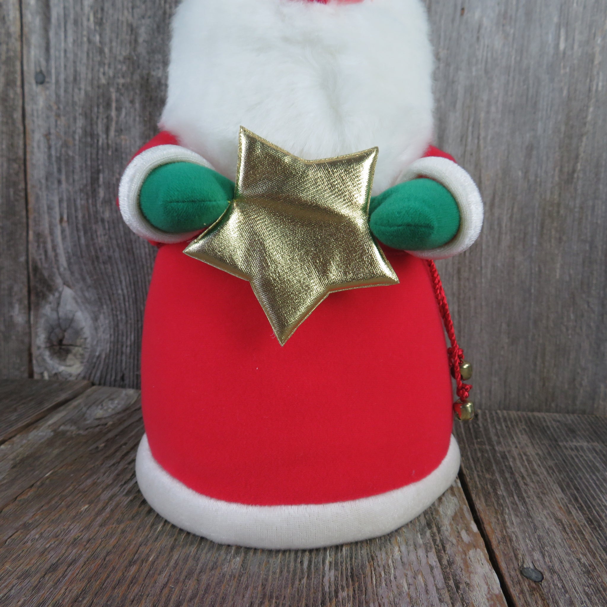 Vintage Santa Claus Christmas Tree Topper Plush Stuffed Hallmark Soft
