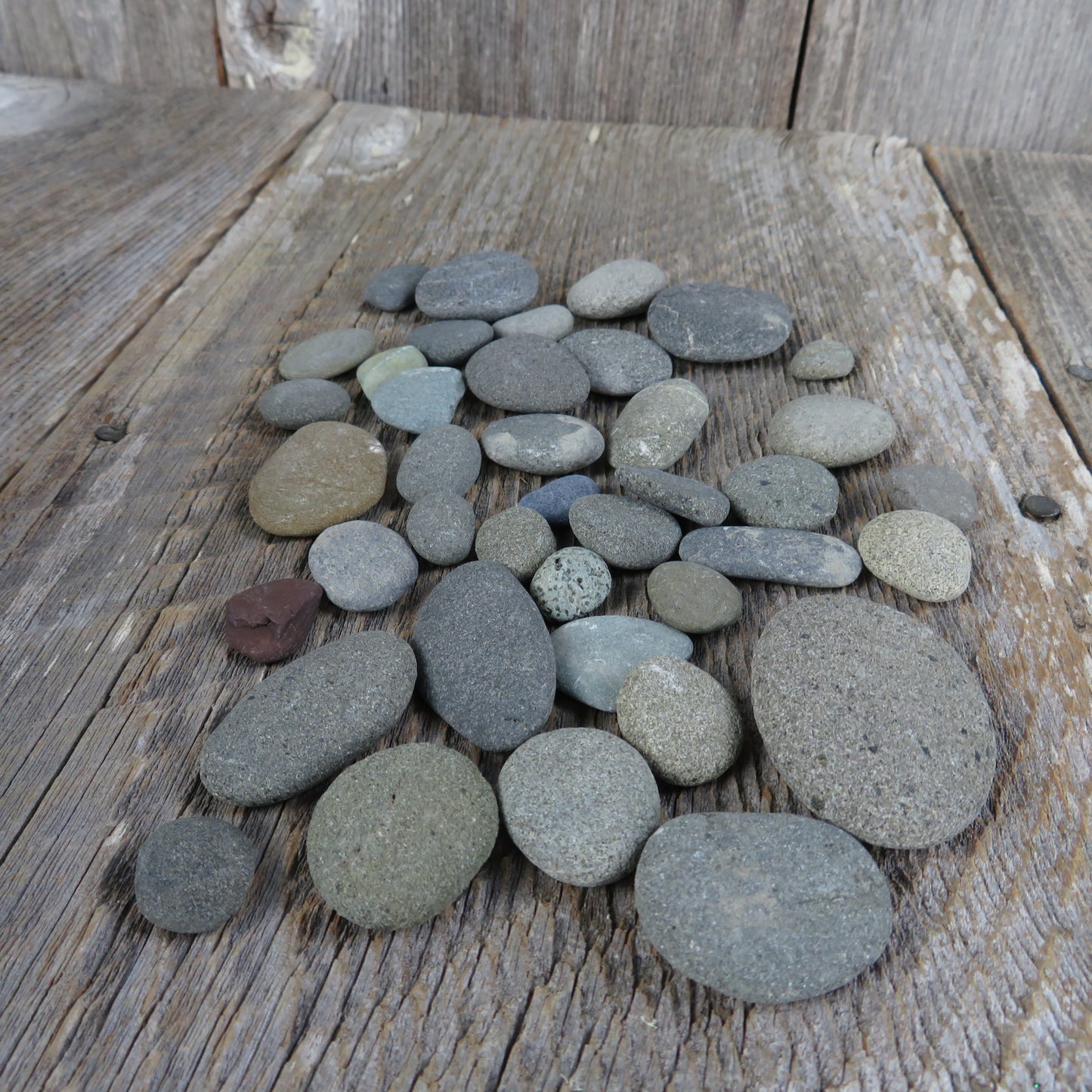 Garden Rock Path Stone Wall Ground Cover River Flat Stacking Rocks Craft Pebbles Fairy Village Miniature Dollhouse - At Grandma's Table