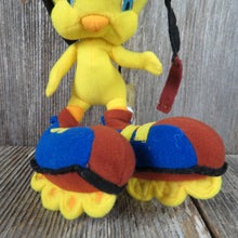 Load image into Gallery viewer, Vintage Tweety Bird Bean Bag Plush Rollerblades Skates Helmet Looney Tunes  Beanie Ace Stuffed Animal 1998 - At Grandma&#39;s Table