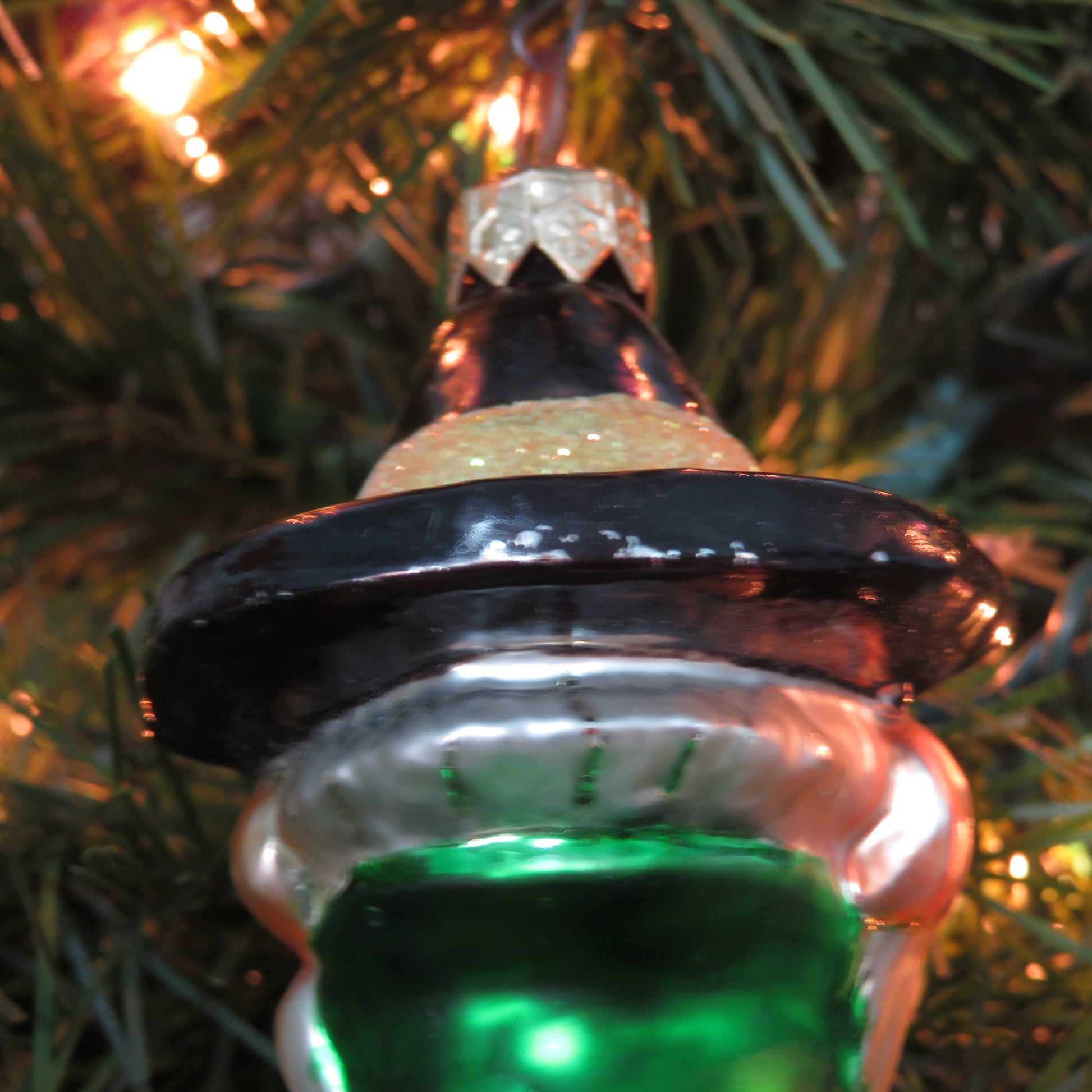Vintage Leprechaun Glass Ornament Christopher Radko Tall N Stout O'leary St Patrick's Day Little Gems Green Christmas 2000 - At Grandma's Table