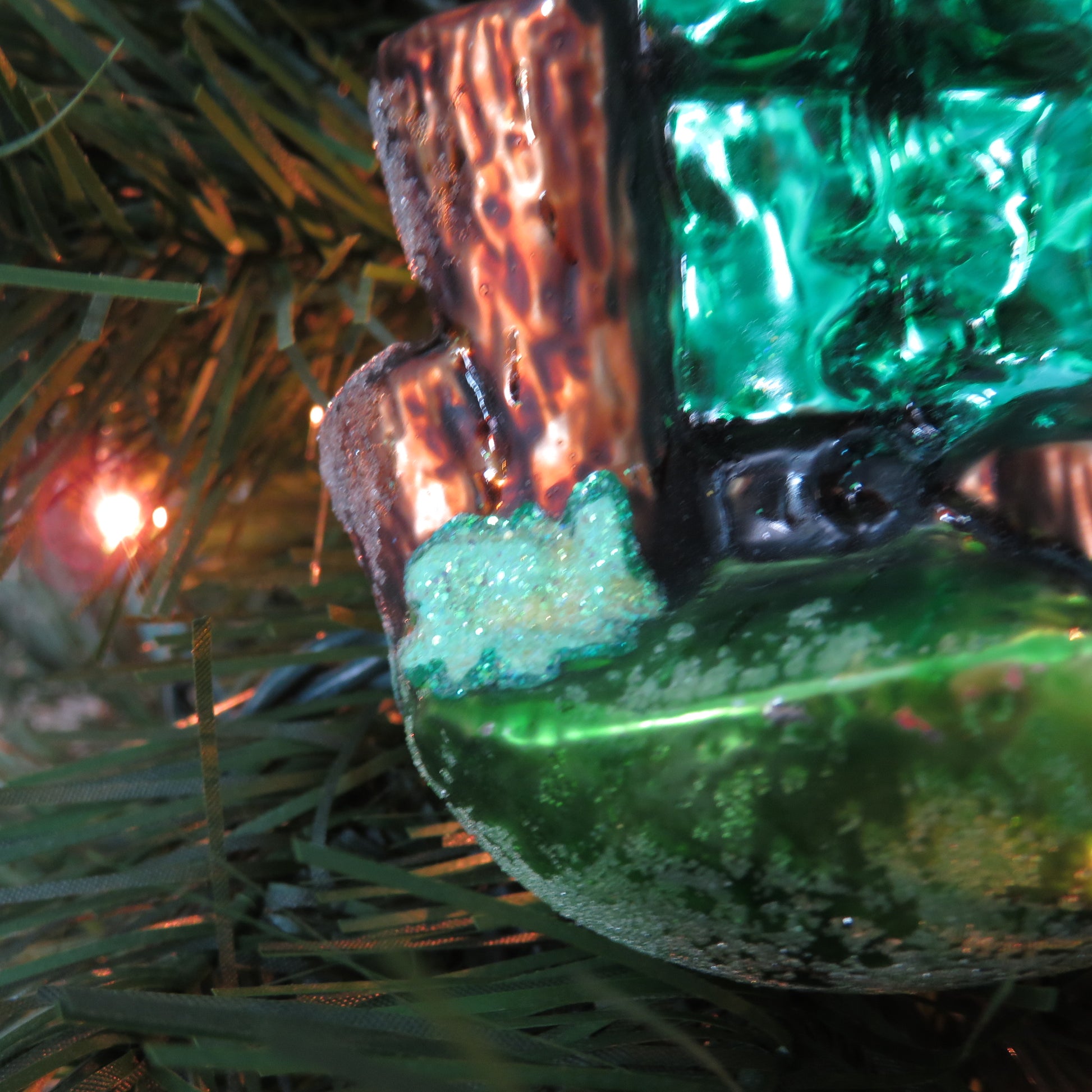 Vintage Leprechaun Glass Ornament Christopher Radko Tall N Stout O'leary St Patrick's Day Little Gems Green Christmas 2000 - At Grandma's Table