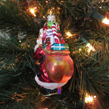 Load image into Gallery viewer, Vintage Santa with Sack Glass Ornament Christopher Radko Little Big Nick Poland 2000 - At Grandma&#39;s Table