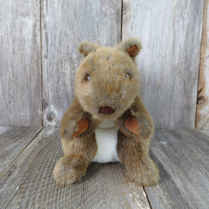 Vintage Squirrel Puppet Stuffed Animal Hug Fun Brown Red White Hugfun Plush