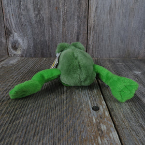 Vintage Frog Finger Puppet Plush Green Toad Mary Meyer Stuffed Animal Tippy Toes 1994