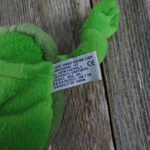 Vintage Frog Finger Puppet Plush Green Toad Mary Meyer Stuffed Animal Tippy Toes 1994