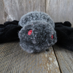 Vintage Red Eye Spider Puppet Stuffed Animal Black Gray Tarantula Animal Express Plush 1978