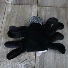 Load image into Gallery viewer, Vintage Red Eye Spider Puppet Stuffed Animal Black Gray Tarantula Animal Express Plush 1978