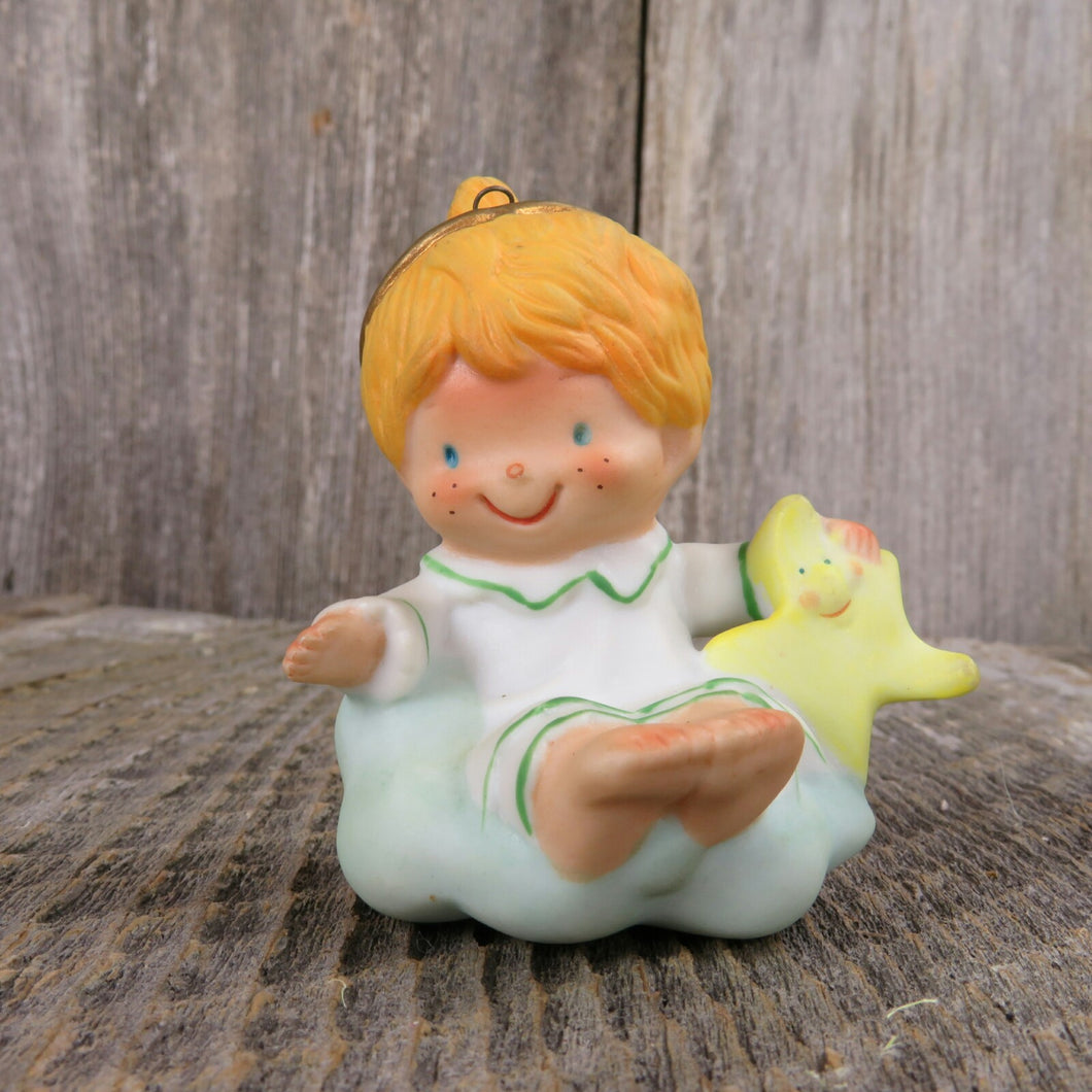 Vintage Angel Hallmark Ornament KatyBeth 1984 Cloud Star Keepsake - At Grandma's Table