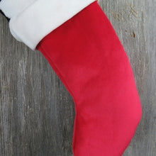 Load image into Gallery viewer, Vintage Dog Plush Stocking Bullseye Mervyn&#39;s Christmas Black White Red Spot - At Grandma&#39;s Table