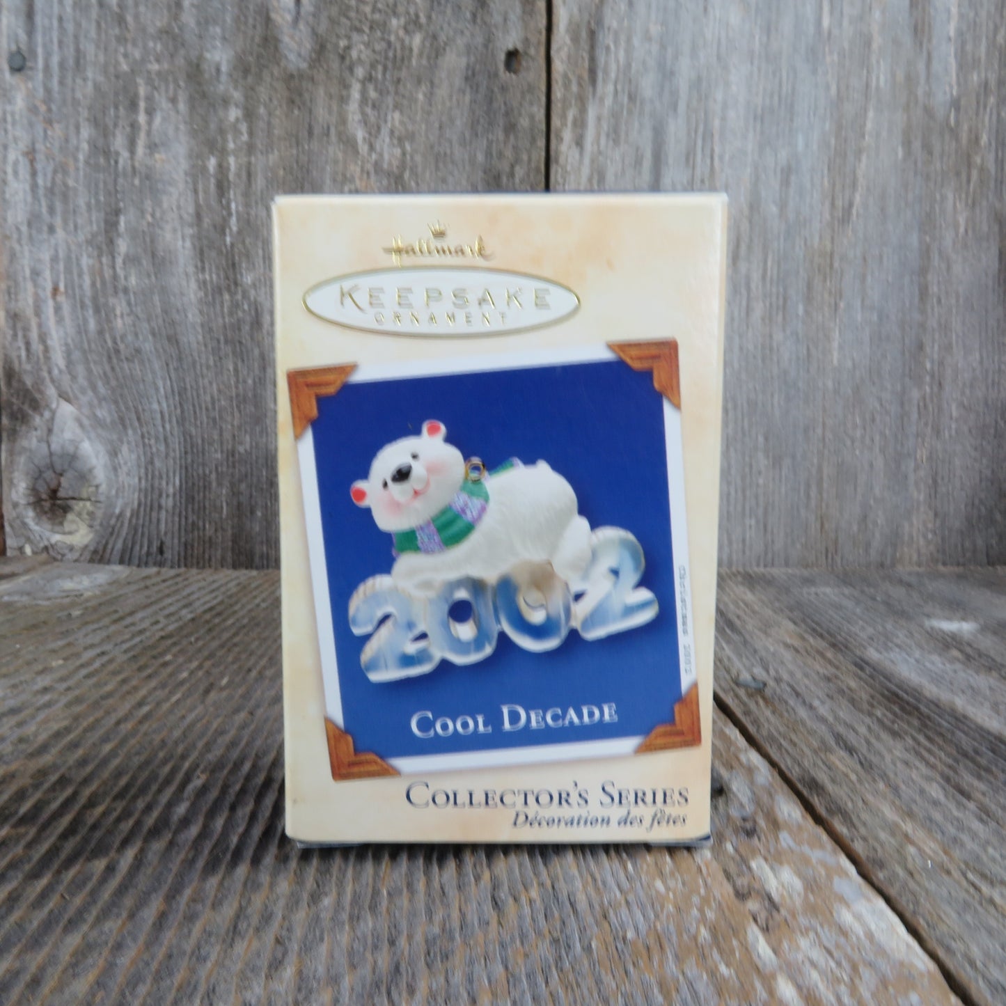 Polar Bear with Scarf Hallmark Keepsake Christmas Ornament 2002 Cool Decade - At Grandma's Table
