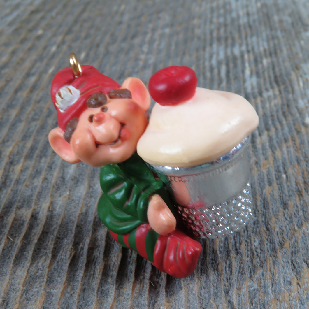 Vintage Thimble Elf Hallmark Keepsake Christmas Ornament 1983 6th in Collectible Series Holiday Decoration - At Grandma's Table