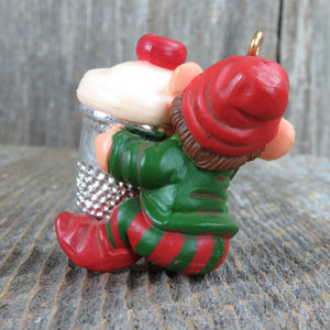 Vintage Thimble Elf Hallmark Keepsake Christmas Ornament 1983 6th in Collectible Series Holiday Decoration - At Grandma's Table