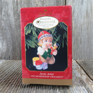 Vintage Arctic Artist Hallmark Keepsake Christmas Ornament 1999 Membership Holiday Decor - At Grandma's Table