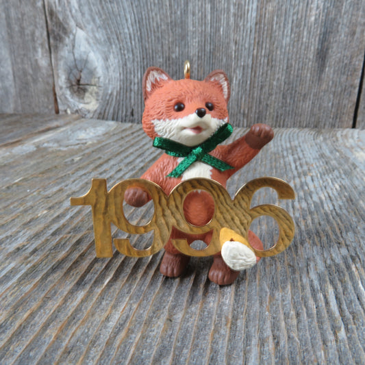 Vintage Red Fox Hallmark Keepsake Christmas Ornament 1996 Fabulous Decade - At Grandma's Table