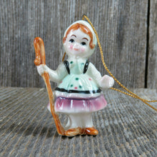Load image into Gallery viewer, Vintage Shepherd Girl Ornament Walt Disney Productions It&#39;s a Small World Japan Christmas - At Grandma&#39;s Table