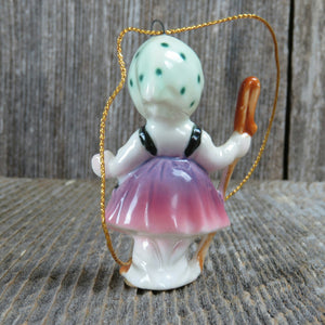 Vintage Shepherd Girl Ornament Walt Disney Productions It's a Small World Japan Christmas - At Grandma's Table