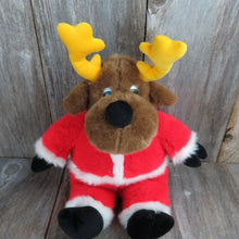 Load image into Gallery viewer, Vintage Santa Moose Plush Gund Stuffed Animal Christmas 1992 Red Suit Deer - At Grandma&#39;s Table