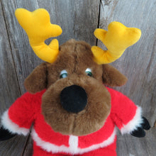 Load image into Gallery viewer, Vintage Santa Moose Plush Gund Stuffed Animal Christmas 1992 Red Suit Deer - At Grandma&#39;s Table