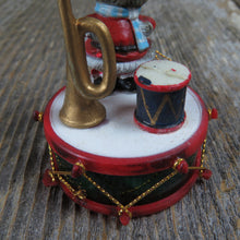 Load image into Gallery viewer, Vintage Mouse Drum Horn Christmas Ornament Plastic Trumpet Santa Suit Holiday Decor - At Grandma&#39;s Table