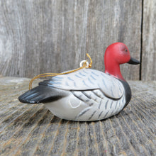 Load image into Gallery viewer, Vintage Redhead Duck Bird Ornament Black Breasted Decoy Hong Kong Christmas Holiday Decor - At Grandma&#39;s Table