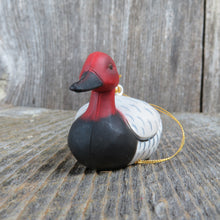 Load image into Gallery viewer, Vintage Redhead Duck Bird Ornament Black Breasted Decoy Hong Kong Christmas Holiday Decor - At Grandma&#39;s Table