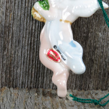 Load image into Gallery viewer, Vintage Angel Cherub Ornament Porcelain Wreath Christmas ACOF 1980 Japan Holiday Decor - At Grandma&#39;s Table