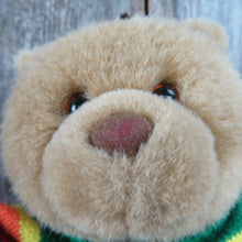 Load image into Gallery viewer, Vintage Crayola Teddy Bear Plush Rainbow Sweater Gund Korea Brown